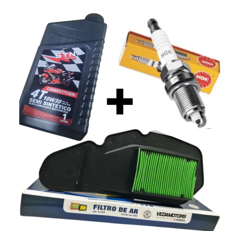 Oleo 10w30 + Vela Ngk + Filtro De Ar Honda Pcx 150 2012 a 2018