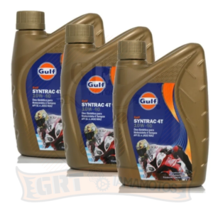 Kit Troca Oleo Motor Moto Gulf Sintetico 10w40 - 3 Litros