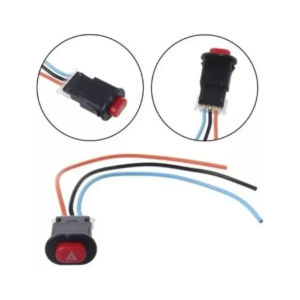 Interruptor Botão Moto Universal Pisca Alerta Liga / Desliga Preto