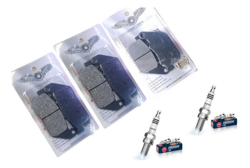 Kit Freio Completo Hd Xl 883r 05-13 + 02 Velas De Iridium