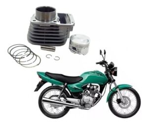 Kit Cilindro Pistao Anel Motor Fan - Cg 125 Titan 2002 /08