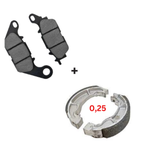 PASTILHA + LONA PATIM FREIO 0,25 FACTOR 125 ATE 2014 - FAZER150 14/15