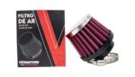 FILTRO AR ALTA PERFORMANCE HDA CG 125 (76-08) VERMELHO 38,00MM