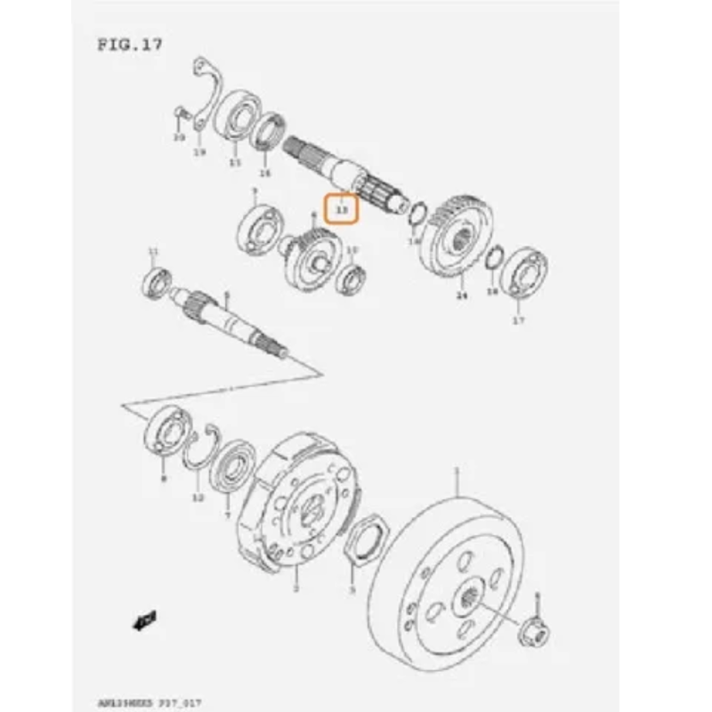 Eixo Da Roda Traseira Suzuki Burgman An125 2005-2010