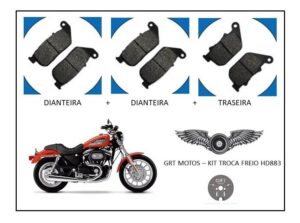 Kit Completo Pastilha Freio Hd 883r Sportster 2diant 1tras..