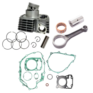 CILINDRO PISTAO ANEIS + JUNTAS MOTOR + KIT BIELA FAN 125 2009 A 2018