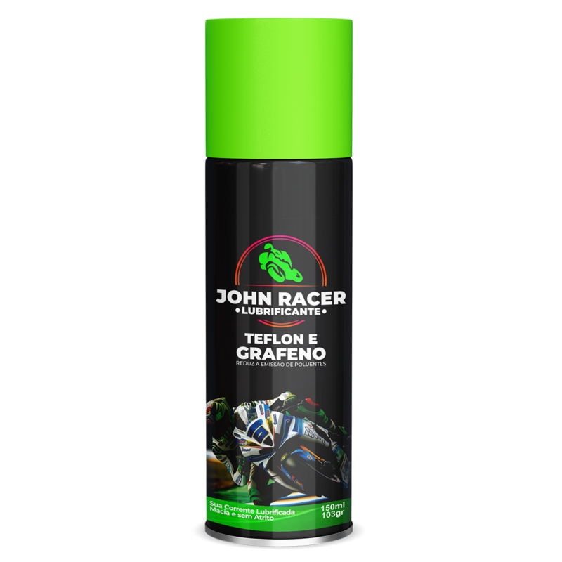 5x Spray lubrificante Corrente moto John Racer 150ml Teflon e Grafeno