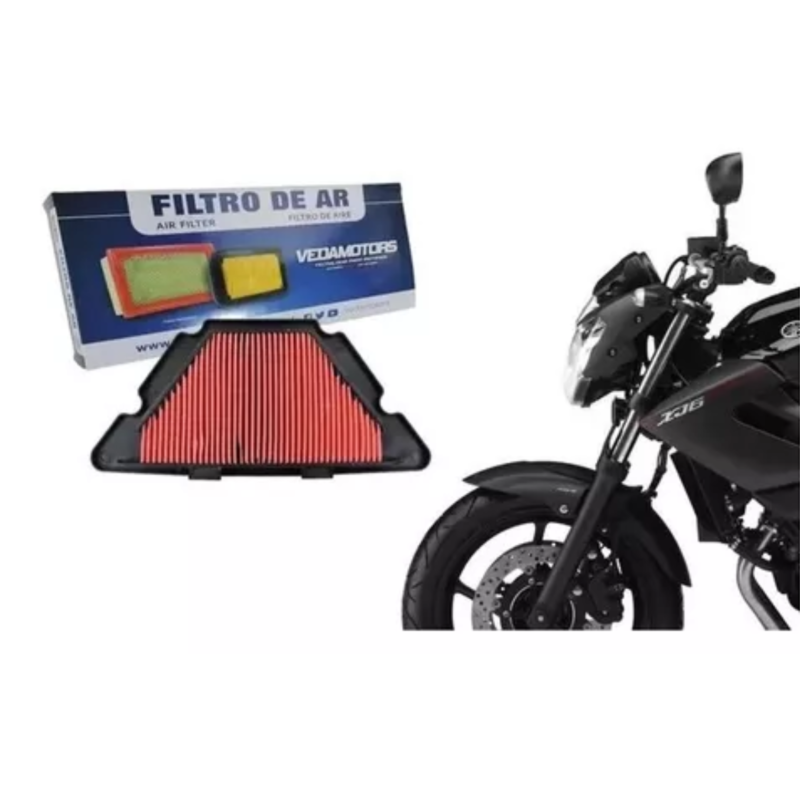 Filtro De Ar P/ moto Yamaha Xj 6 600 F - Xj6 N 2010 A 2017