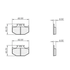 PASTILHA traseira FAZER 250 LANDER 250 TENERE 250 GA14 10542-E