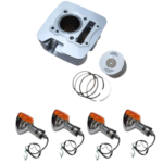 4 setas originais + Kit Cilindro Motor Pistao Aneis Intruder 125