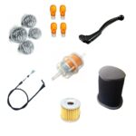 KIT INTRUDER FILTRO OLEO+GAS+AR MANETE+CABO EMBREAGEM 4 LENTES+LAMPADAS