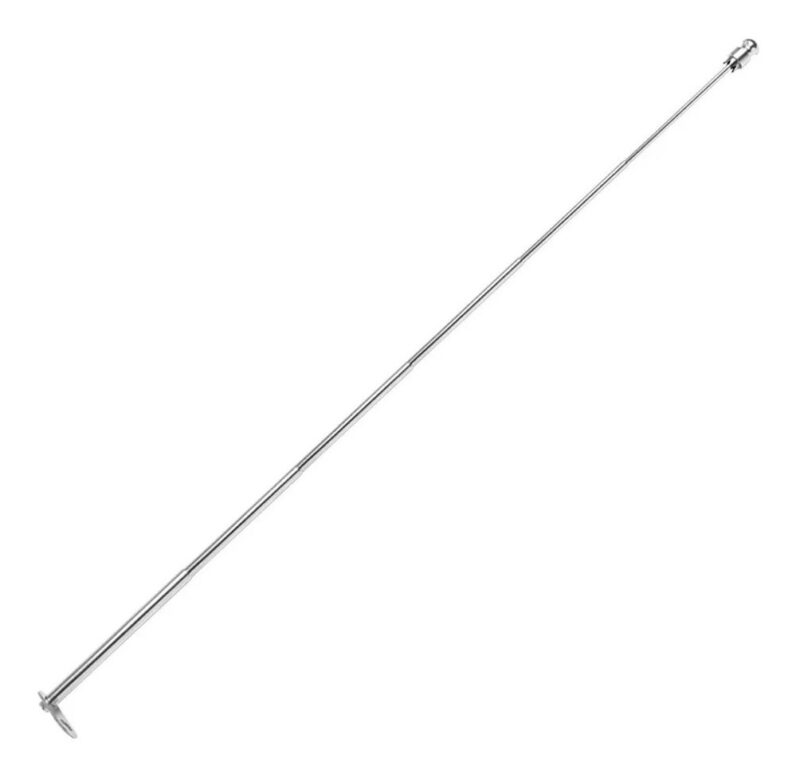 Antena Corta Pipa 6 Estágios Retrovisor Aço Inox Cromado Top